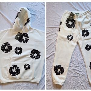 Denim Tears White And Black 2PC Hoodie And Sweats Brand New With Tags Size XL